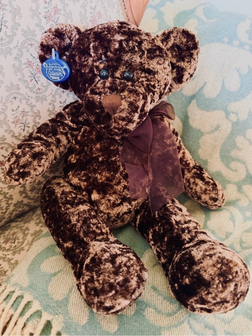 NWT Vintage GANZ Malcolm Bear Heritage Collection 2000.  Item #4240. 13”.